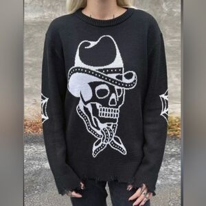 THRASH HAPPY TATTOO INSPIRED SWEATER - M